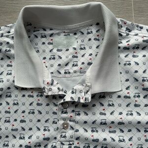 Sunice Technical Men’s Golf Polo w Novelty Golf Motif Size L